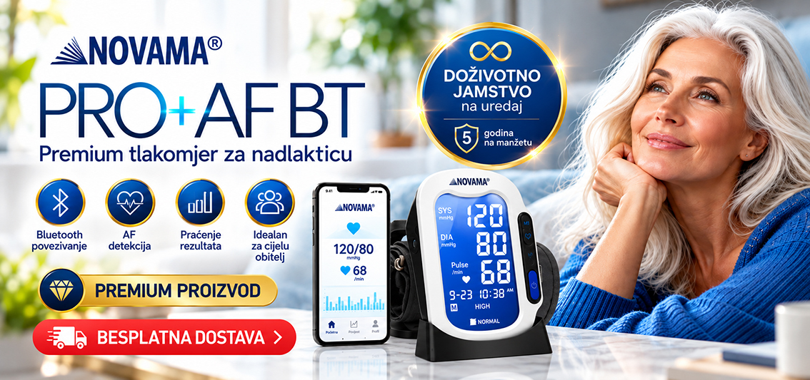 Tlakomjer za nadlakticu NOVAMA PRO+AF BT
